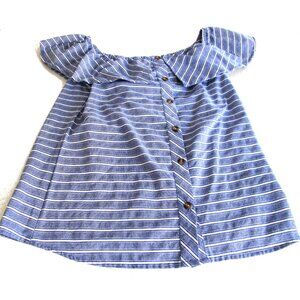 Blue blouse | Button closure | Brand: Passport | Pattern: lines | Size: …